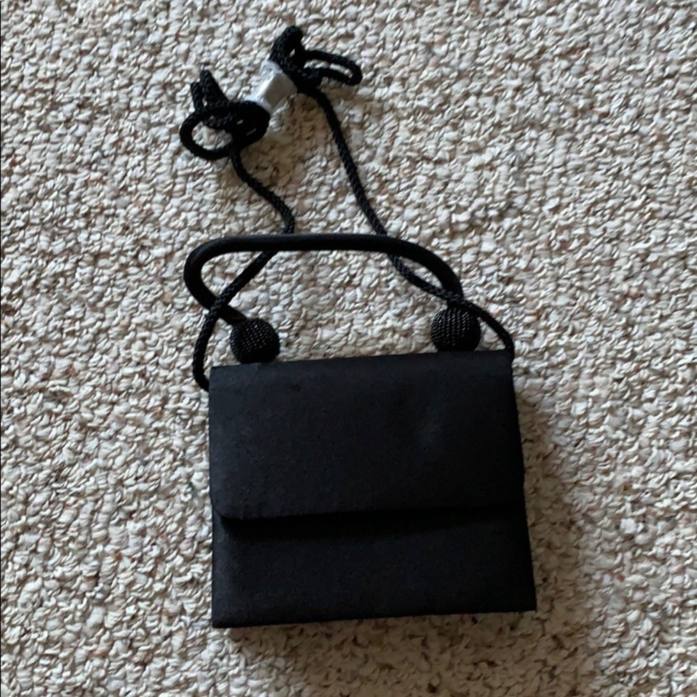 Black silk purse, perfect for a formal or wedding